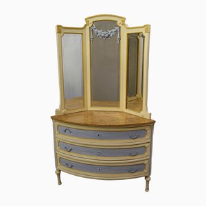 Angled Dresser with Lacquered Mirrors in Maple Wood, Italy, 1900s-WF-1088038