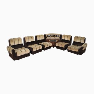 Angular Modular Sofa with Radio, 1970s, Set of 6-KNM-1261519