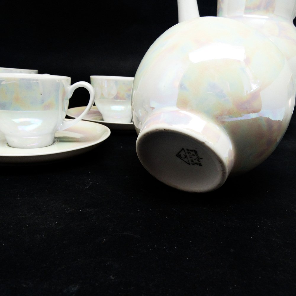 Ania Coffee Set from Ćmielów, Poland, 1960s, Set of 13