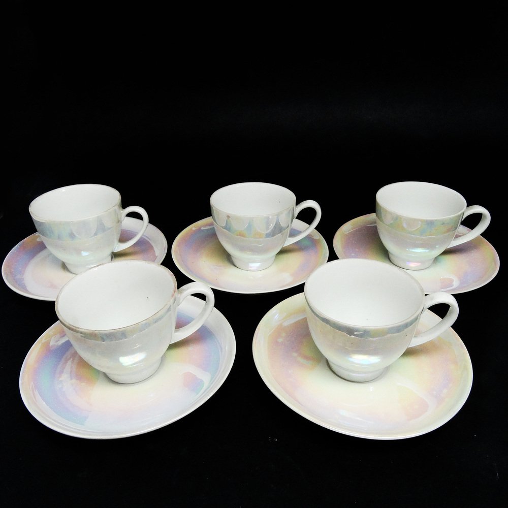 Ania Coffee Set from Ćmielów, Poland, 1960s, Set of 13