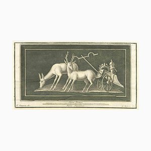 Aniello Cataneo, Animals Pompeian Fresco, Etching, 18th Century-ZCI-2029184