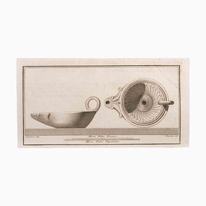 Aniello Cataneo, Oil Lamp, Etching, 18th Century-ZCI-1760798