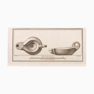 Aniello Cataneo, Oil Lamp, Etching, 18th Century-ZCI-1760799