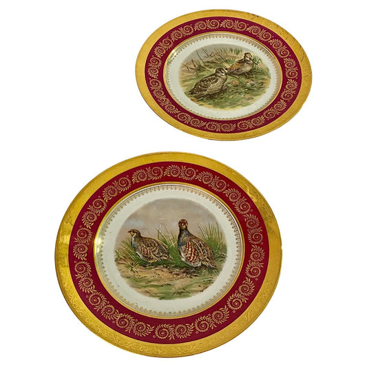 Animal Pattern Porcelain and Ceramic Plates, France, 1960s, Set of 2