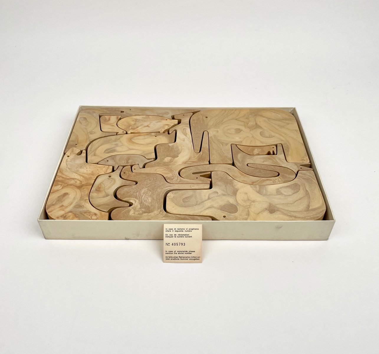 Animal Toy Puzzle by Enzo Mari for Danese Milan, Italy, 1972, Set of 16