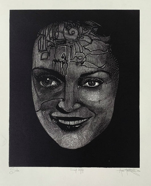 Anna Gawlikowska, Saba, 2006, Linocut & Paper