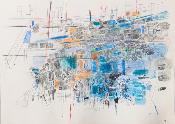 Anna Kazmina, Transformation. City, 2023, Pastel & Pencils on Paper-CHG-2030445