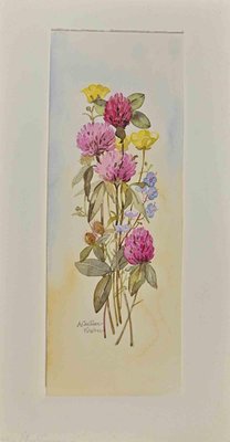 Anne Gallion-Krohn, Bouquet of Flowers, Original Watercolor, Mid 20th Century-ZCI-1344735