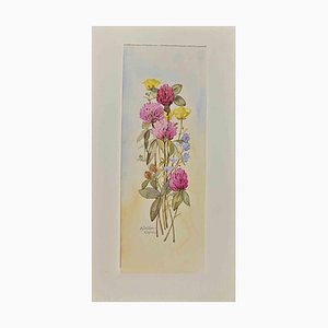 Anne Gallion-Krohn, Bouquet of Flowers, Original Watercolor, Mid 20th Century-ZCI-1344735