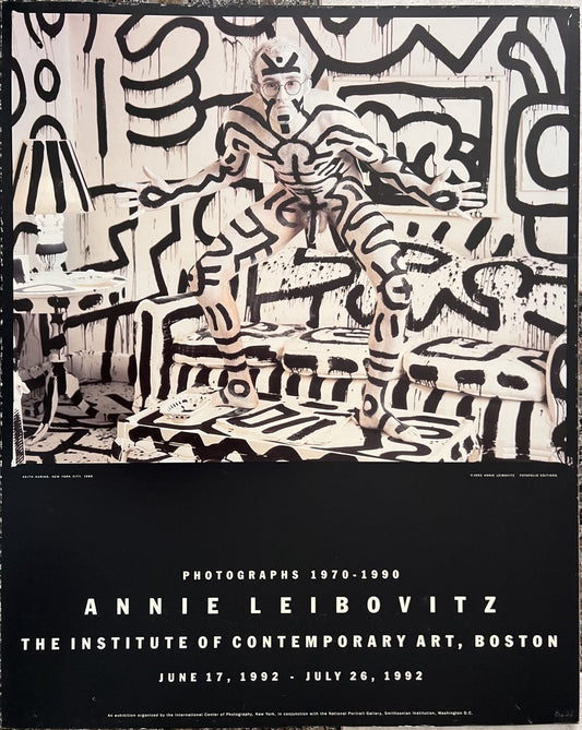 Annie Leibovitz Exhibition Poster with Keith Haring, 1990s