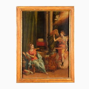 Annunciation, 19th Century, Oil Painting, Framed-VMM-1801484