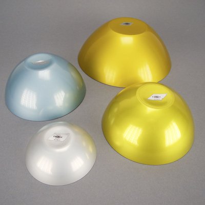 Anodized Aluminum Bowls by Bjørn Engø for Emalox, 1950s, Set of 4-FFL-778197