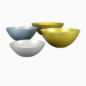 Anodized Aluminum Bowls by Bjørn Engø for Emalox, 1950s, Set of 4-FFL-778197