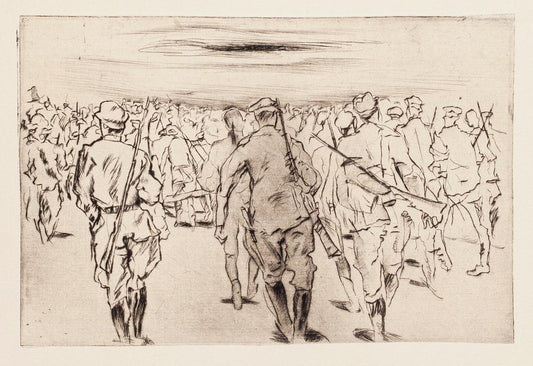 Anselmo Bucci, Front Italien, Etching on Paper, 1918