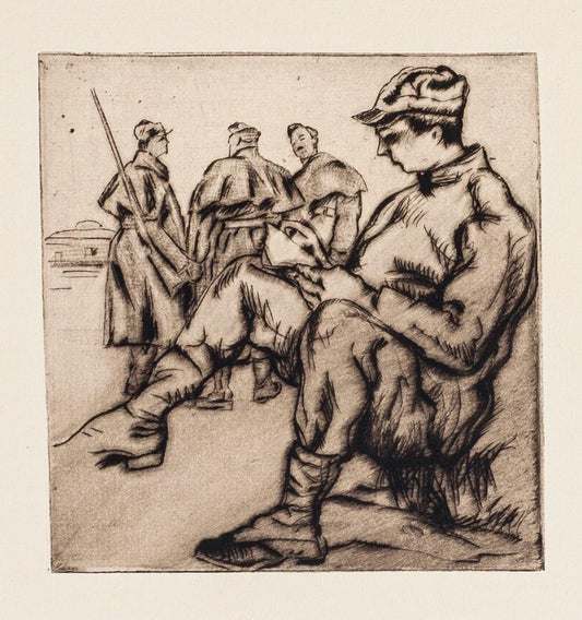 Anselmo Bucci, Front Italien, Etching on Paper, 1918