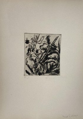 Anselmo Bucci, Military, 1917, Original Etching-ZCI-800530