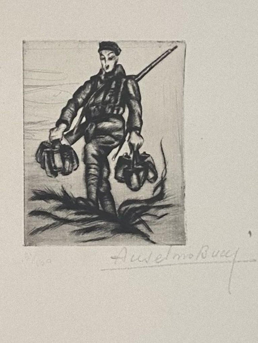 Anselmo Bucci, Military, Etching, 1917