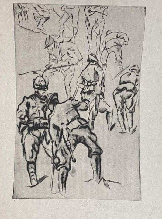 Anselmo Bucci, Military, Etching, 1917