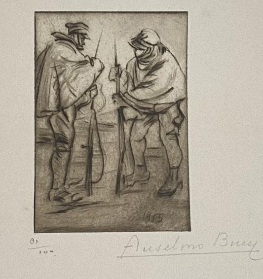 Anselmo Bucci, Military, Etching, 1917