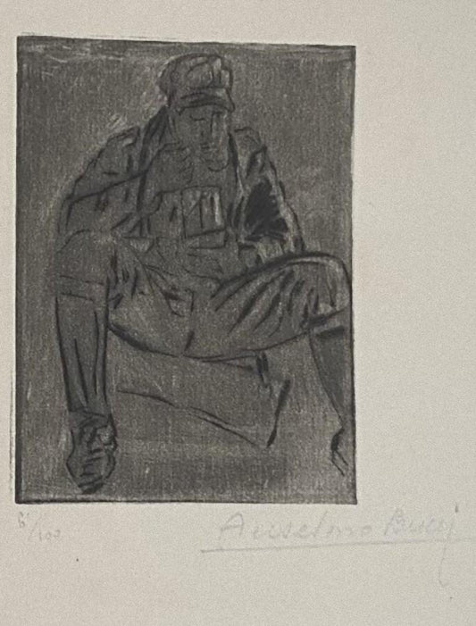 Anselmo Bucci, Military, Etching, 1917