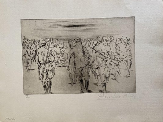 Anselmo Bucci, Military Life, Etching, 1917-ZCI-827800