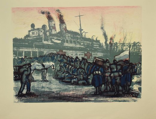 Anselmo Bucci, Military, Lithograph on Paper, 1918-ZCI-870929