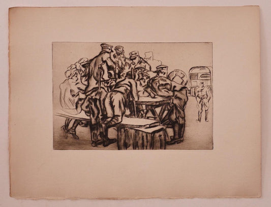 Anselmo Bucci - Military - Original Etching - 1919