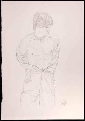 Anthony Roaland, Portrait of a Boy, Original Drawing, 1981-ZCI-1326707