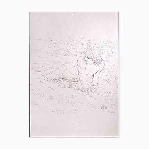 Anthony Roaland, The Boy at the Sea, Original Drawing, 1980-ZCI-1342865