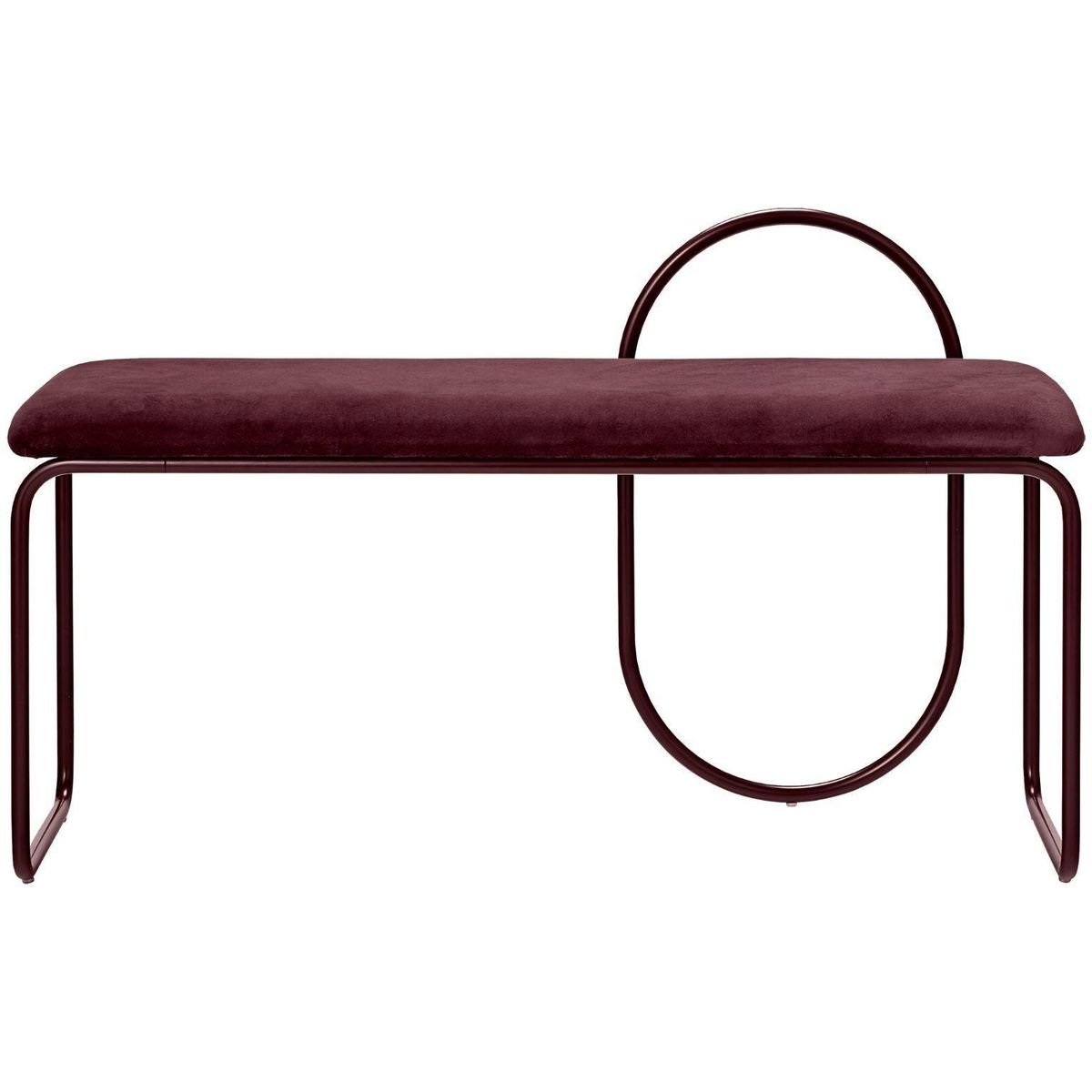 Anthracite Velvet Minimalist Bench