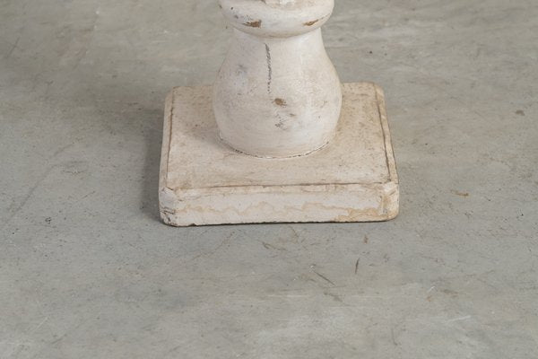 Anthropomorphic Brutalist Columns or Supports in White Patinated Wood. Spain, 1970s, Set of 2-UJE-2020676