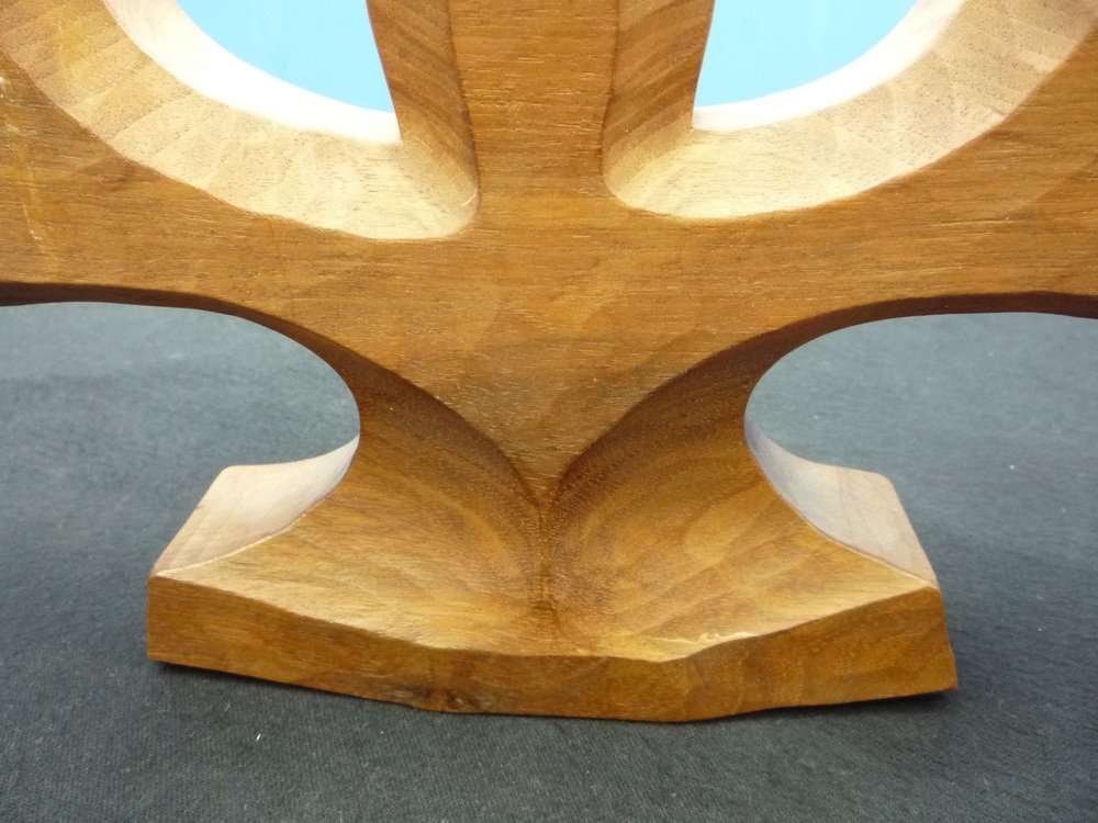 Anthroposophical Ash Wood Candleholder, 1930s