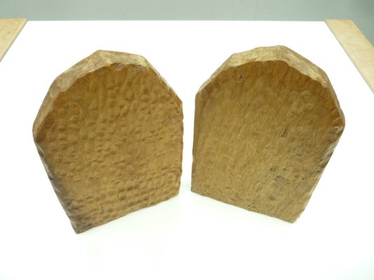 Anthroposophical Bookends in Oak, 1930s, Set of 2-UG-1374846