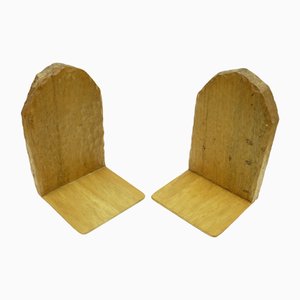 Anthroposophical Bookends in Oak, 1930s, Set of 2-UG-1374846