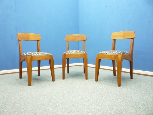 Anthroposophical Cherry Dining Chairs by Siegfried Pütz, 1920s, Set of 3-UG-1811620