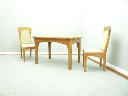 Anthroposophical Dining Table and Chairs, 1930s, Set of 3-UG-1389807