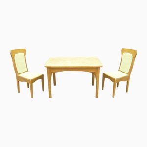 Anthroposophical Dining Table and Chairs, 1930s, Set of 3-UG-1389807