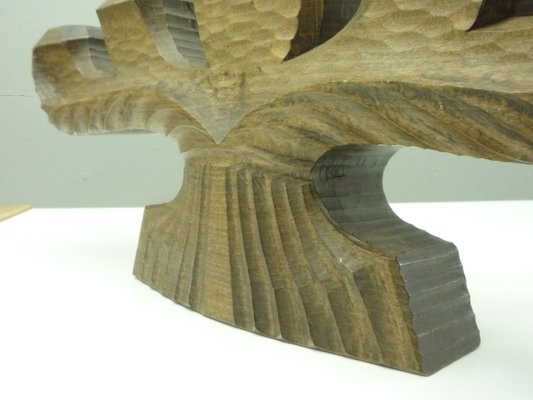 Anthroposophical Oak Candle Holder, 1930s-UG-1180936