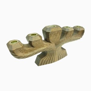 Anthroposophical Oak Candle Holder, 1930s-UG-1180936