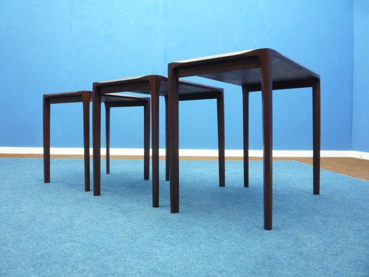 Anthroposophical Teak Nesting Tables by Rex Raab for Wilhelm Renz, 1960s, Set of 3-UG-1811124