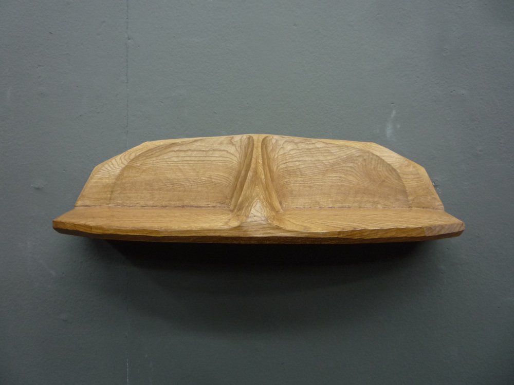 Anthroposophical Walnut Wall Shelf in the style from Rudolf Steiner, 1940s