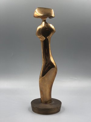 Antinio Grediaga Kieff, Abstract Sculpture, Polished Bronze, 1960s-XOP-2028089