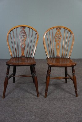 Antique 18th Century English Windsor Dining Room Chairs, Set of 6-HPP-1706151