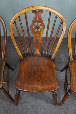 Antique 18th Century English Windsor Dining Room Chairs, Set of 6-HPP-1706151