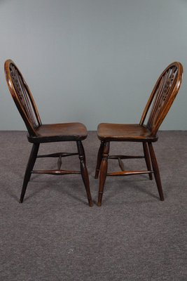 Antique 18th Century English Windsor Dining Room Chairs, Set of 6-HPP-1706151