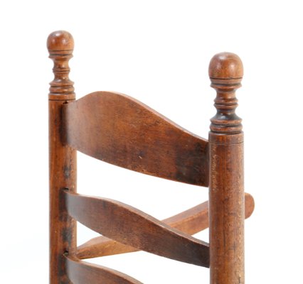 Antique 19th Century Beech Country Ladder Back Children's Chair-MY-1315226