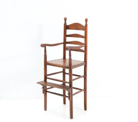 Antique 19th Century Beech Country Ladder Back Children's Chair-MY-1315226