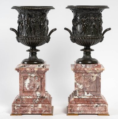 Antique 19th Century Bronze Mantel Set, Set of 3-WFS-1323542