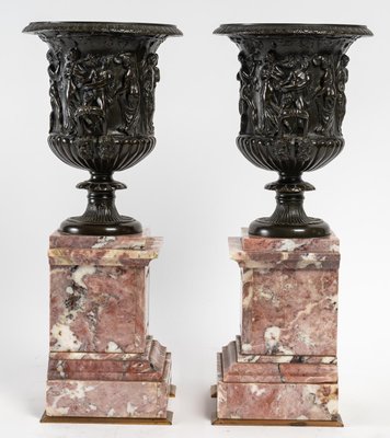 Antique 19th Century Bronze Mantel Set, Set of 3-WFS-1323542