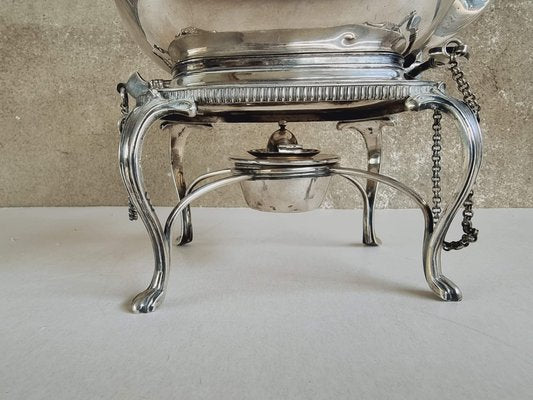 Antique 19th Century English Silver Plated Bouilloir Teapot-IFQ-1210218